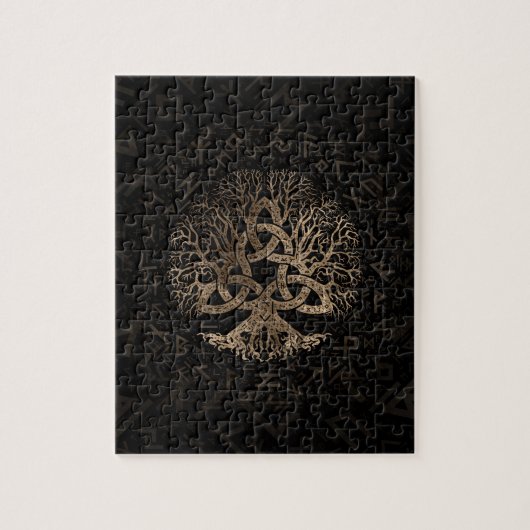 Puzzle Arbre de la vie avec Triquetra sur le motif de (Vertical)