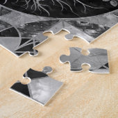 Puzzle Arbre de la vie - pierre gemme de gamme de gris (Côté)