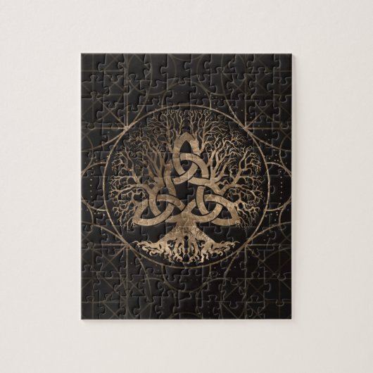 Puzzle Arbre de la vie - Yggdrasil avec Triquetra (Vertical)