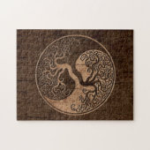 Puzzle Arbre de la vie Yin Yang avec l'effet en bois de (Horizontal)
