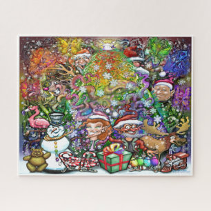 Puzzle Arbre de Noël avec des minces
