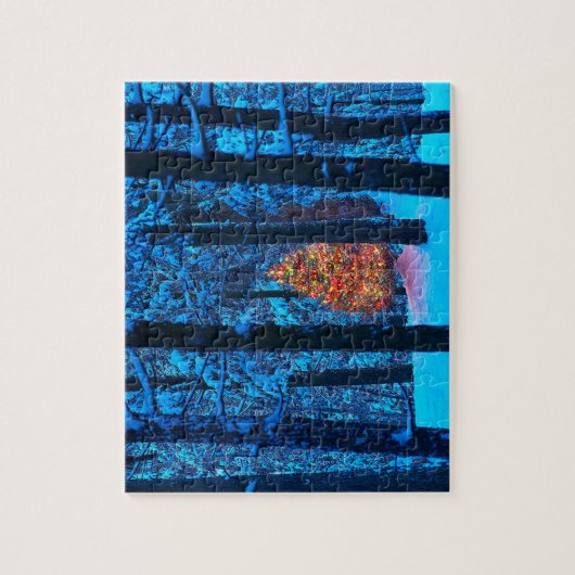 Puzzle Arbre de Noël dans les bois (Vertical)