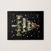 Puzzle Arbre De Noël De Lapin Couvert De Lampe De Feu (Horizontal)