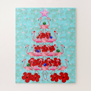 Puzzle Arbre de Noël Flamant rose