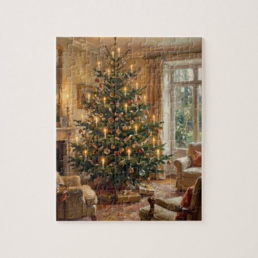Puzzle Arbre de Noël impressionniste dans le style de Mon (Vertical)
