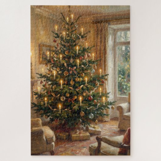 Puzzle Arbre de Noël impressionniste dans le style de Mon (Vertical)