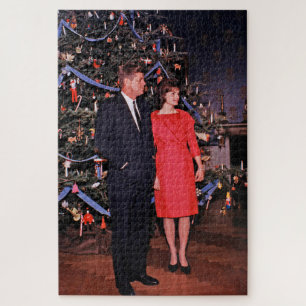 Puzzle Arbre de Noël Président John Kennedy & Jacqueline