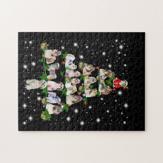 Puzzle Arbre De Noël Shih Tzu Couvert De Fashlight (Horizontal)