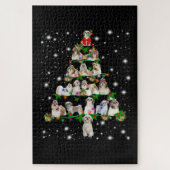 Puzzle Arbre De Noël Shih Tzu Couvert De Fashlight (Vertical)