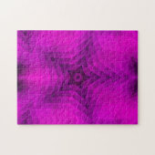 Puzzle Arbre de Noël Silhouette & Étoile violette Dégradé (Horizontal)