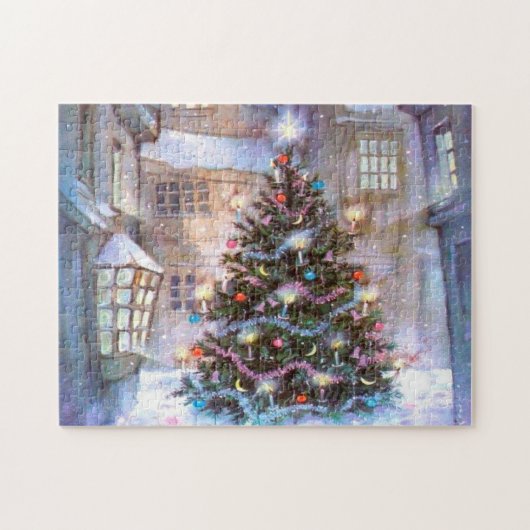 Puzzle Arbre de Noël Vintage (Horizontal)