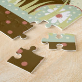 Puzzle Arbre de Pâques et une corde à linge avec des (Côté)