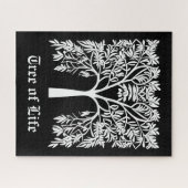 Puzzle Arbre de vie #1 Blanc sur Noir (Horizontal)