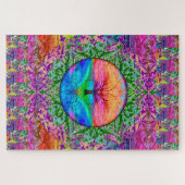 Puzzle Arbre de vie apaisant dans les couleurs arc-en-cie (Horizontal)