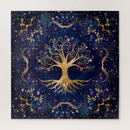Puzzle Arbre de vie coloré - Yggdrasil (Vertical)