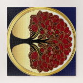 Puzzle Arbre de vie rouge détaillé (Horizontal)