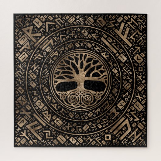 Puzzle Arbre de vie - Yggdrasil Runic Motif (Vertical)