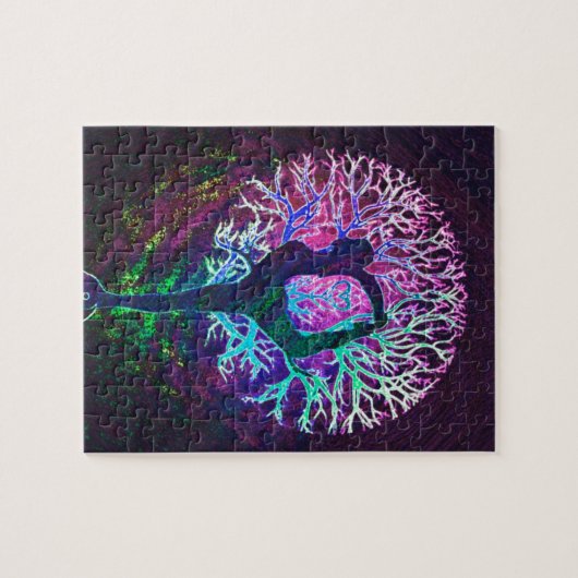 Puzzle Arbre de Yoga Arc en arc-en-ciel (Horizontal)