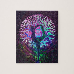 Puzzle Arbre de Yoga Arc en arc-en-ciel