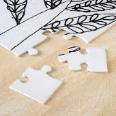 Puzzle Arbre décoratif noir et blanc Boho Motif (Côté)