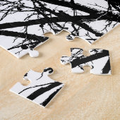 Puzzle Arbre d'hiver noir et blanc (Côté)