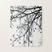 Puzzle Arbre d'hiver noir et blanc (Vertical)