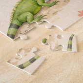 Puzzle Arbre divi d'Aruba, âne, iguane, cactus (Côté)