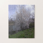 Puzzle arbre en fleurs blanches seconde (Vertical)