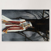 Puzzle Arbre Fantastique de Chêne Corbeau Magicien Blanc (Horizontal)