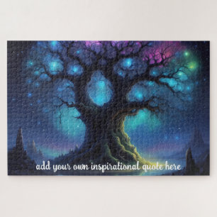 Puzzle Arbre fantastique personnalisé de lumière avec cit
