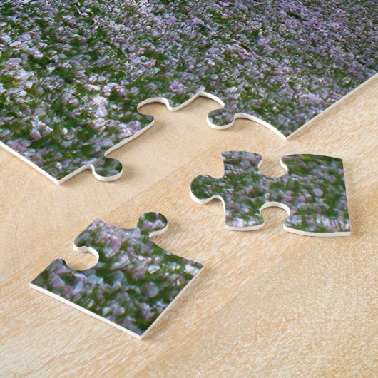 Puzzle Arbre fleuri rose cerisier avec bois (Côté)