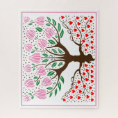 Puzzle Arbre Fleurissant aux Racines en Forme de Cœur de (Vertical)