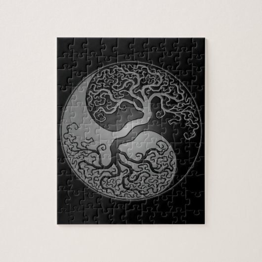 Puzzle Arbre foncé de Yin Yang (Vertical)