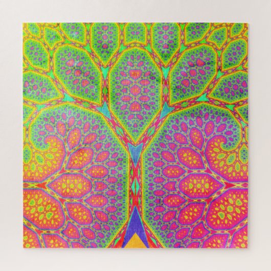 Puzzle Arbre fractal géométrique Super funky (Vertical)