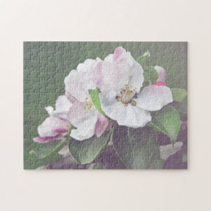 Puzzle Arbre fruitier en fleurs blanc rose