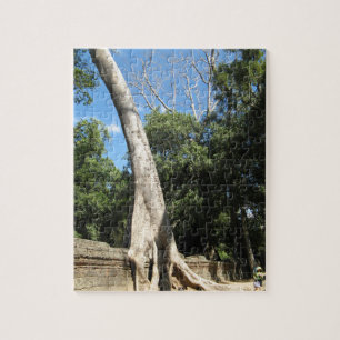 Puzzle Arbre géant Banyan ... Temple de Ta Prohm, Cambodg