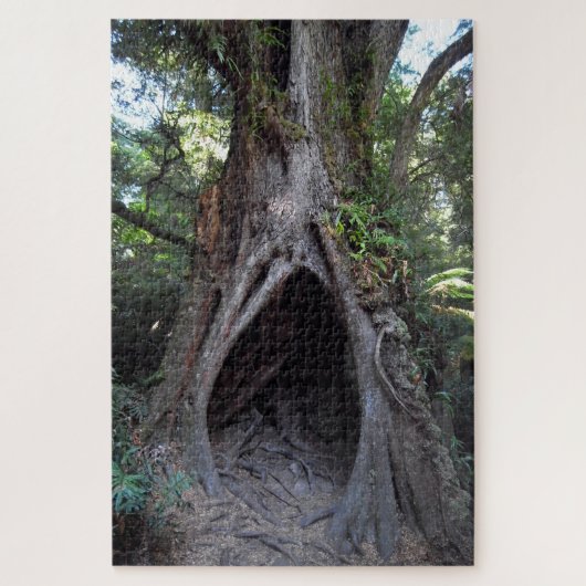 Puzzle Arbre géant et grotte de méditation /Forêt ancienn (Vertical)