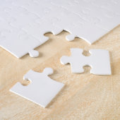 Puzzle Arbres Abstraits en silhouette jaune et bleue (Côté)