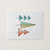 Puzzle arbres arc-en-ciel modernes du milieu du siècle ro (Horizontal)