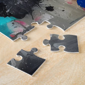 Puzzle Arbres colorées Art Abstrait (Côté)