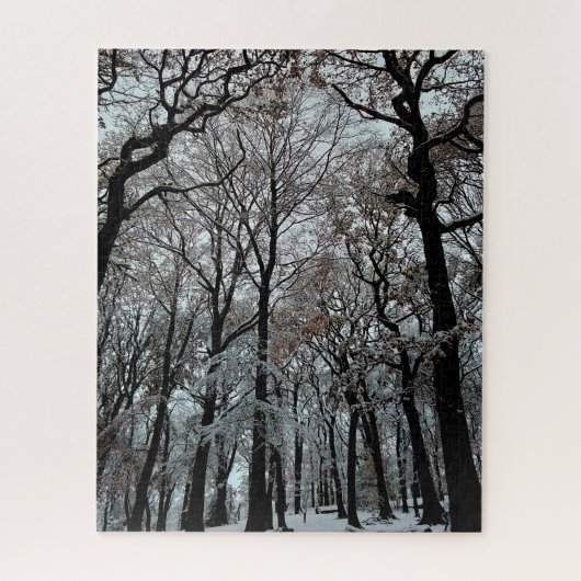 Puzzle Arbres, dans la neige (Vertical)