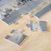 Puzzle Arbres de bouleau sur l'arrière - plan gris 6 (Côté)