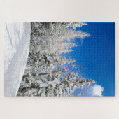 Puzzle Arbres de neige sous un ciel bleu clair en hiver (Horizontal)