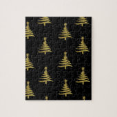Puzzle Arbres de Noël en or sur noir (Vertical)