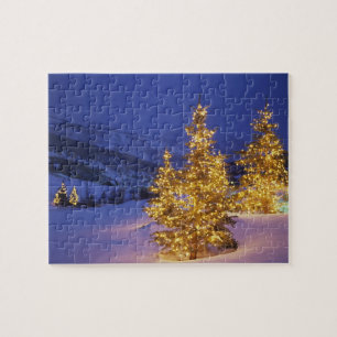Puzzle Arbres de Noël, Park City, Wastch Mountains,