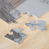 Puzzle Arbres gelés et cathédrale majestueuse (Côté)