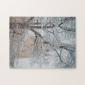 Puzzle Arbres gelés et cathédrale majestueuse (Horizontal)