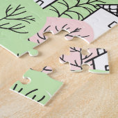 Puzzle Arbres, maisons, paysage de la ville de printemps (Côté)