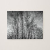 Puzzle Arbres monochromes de coucher du soleil (Horizontal)