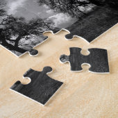 Puzzle Arbres mystérieux noirs et blancs (Côté)